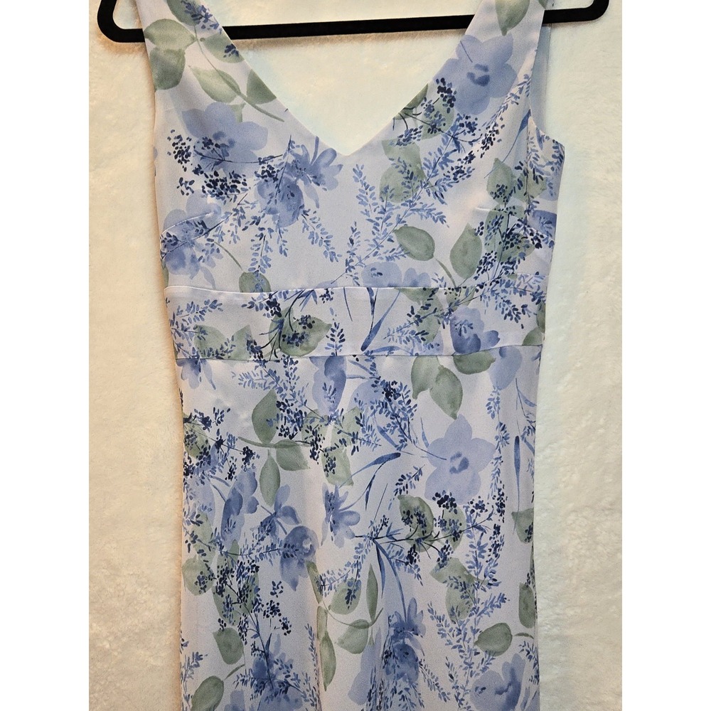 Ann Taylor‎ Factory Store Women's Light Blue Flowery Dress Size 4 - Picture 2 of 7